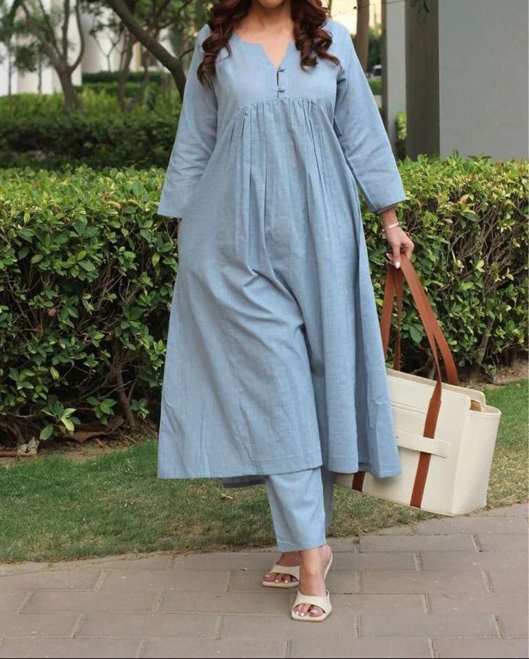 Sky blue color 2 piece