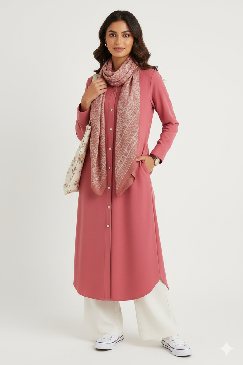 Pink&White three piece suit