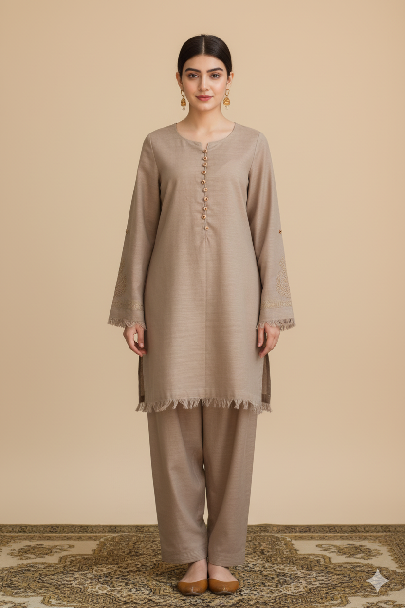 2 piece outfit in Brown office wear