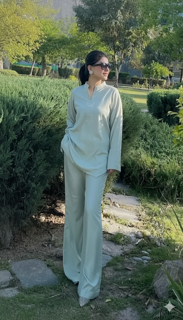 2 piece outfit in white color