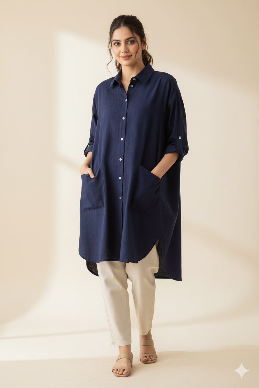 2 piece navy blue color suit