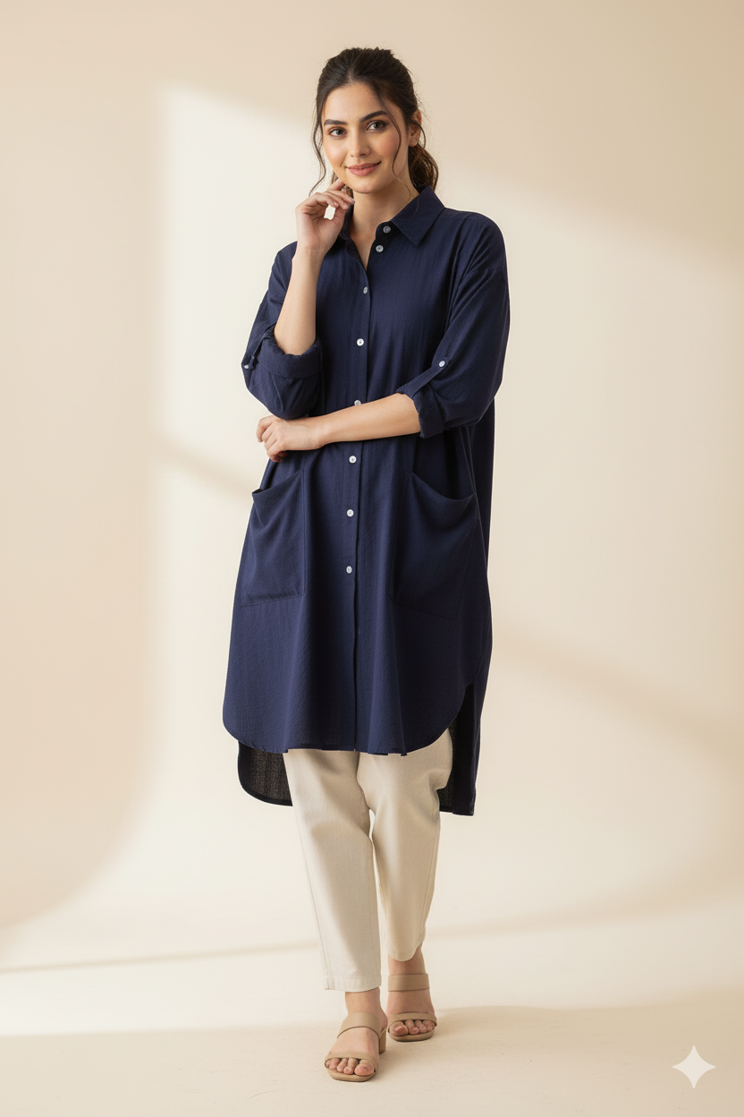 2 piece navy blue color suit