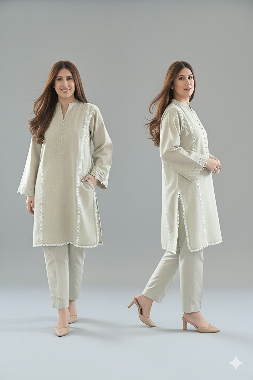 2 piece white outfit