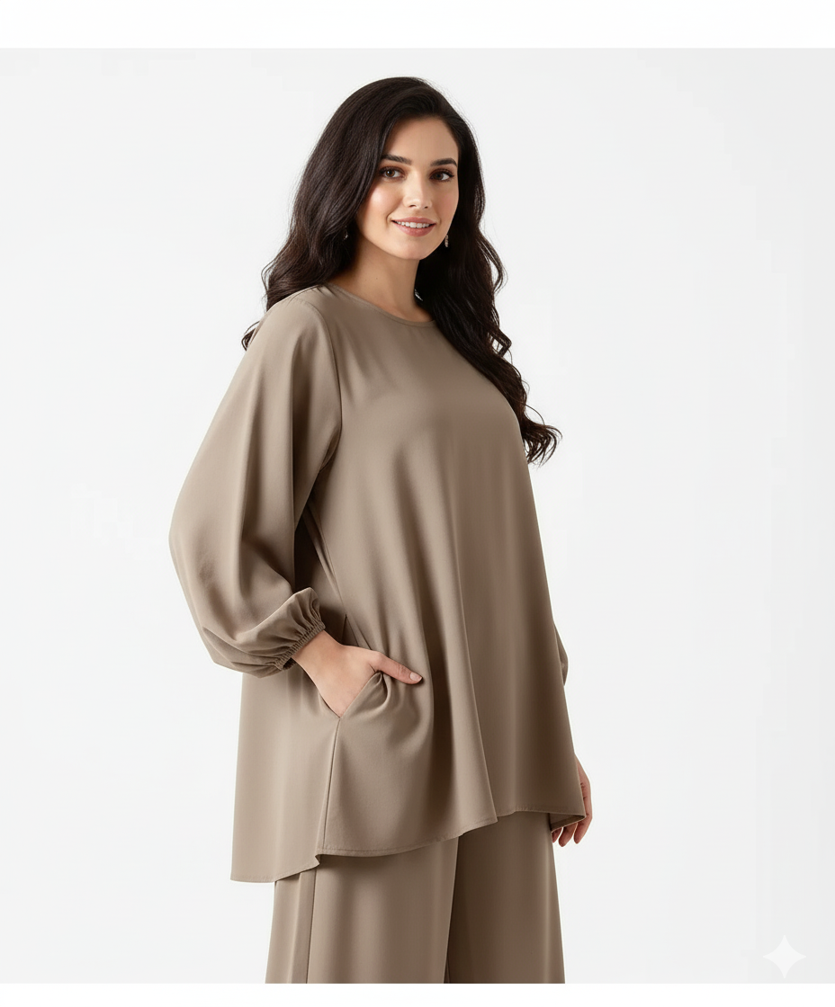 Brown office wear outfit