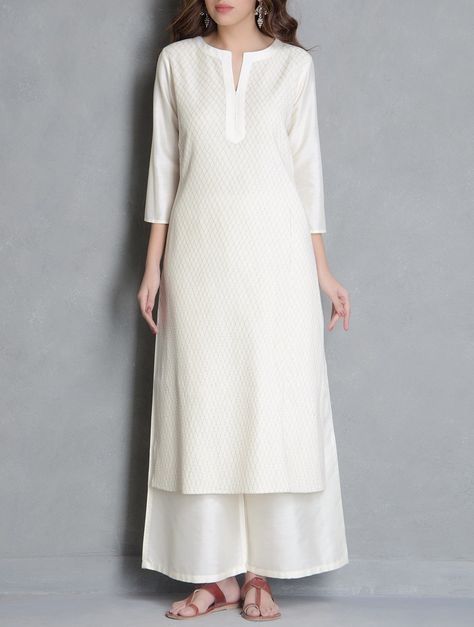 long shirt & trouser in full white color